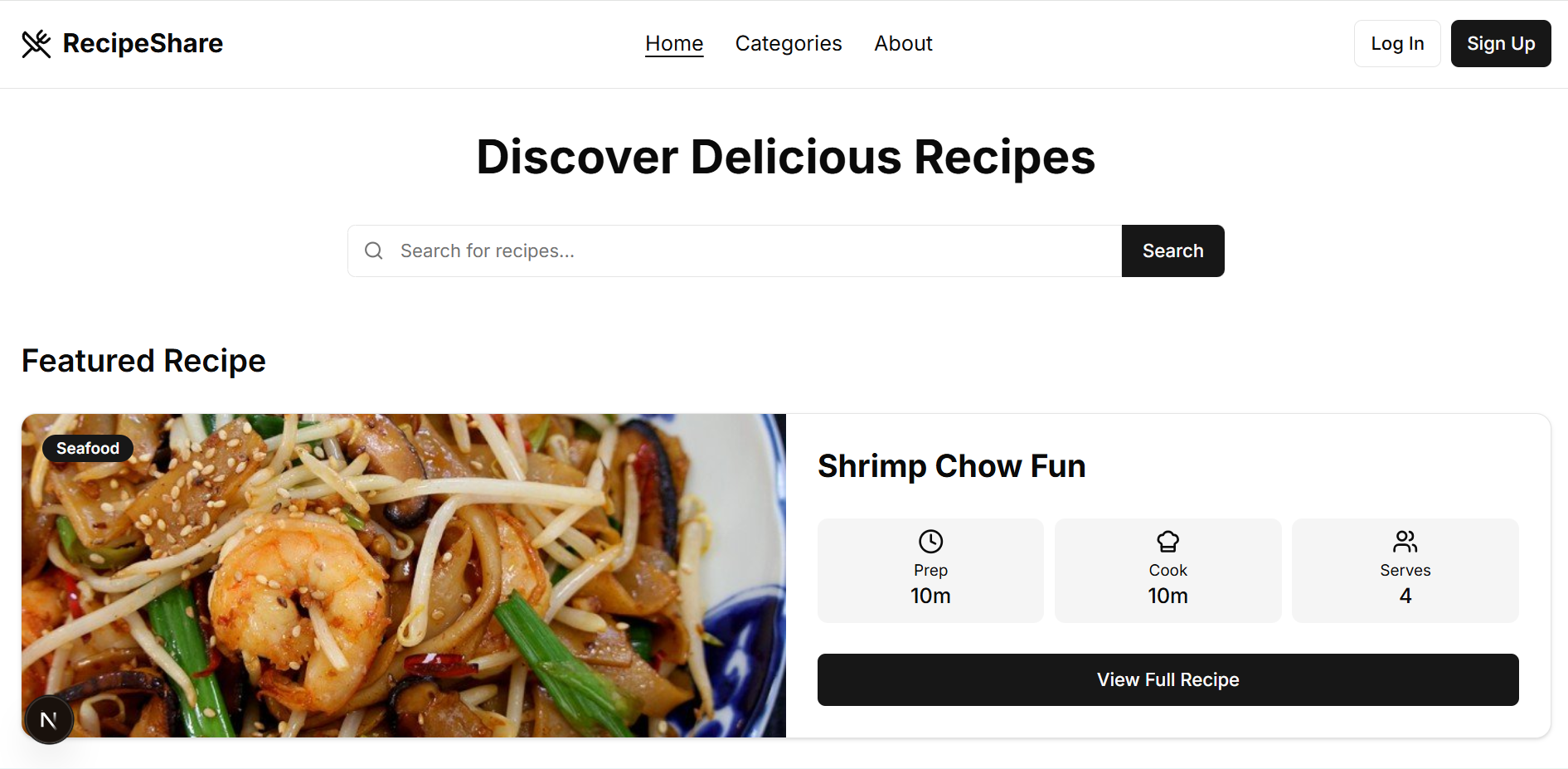 Recipe Share App